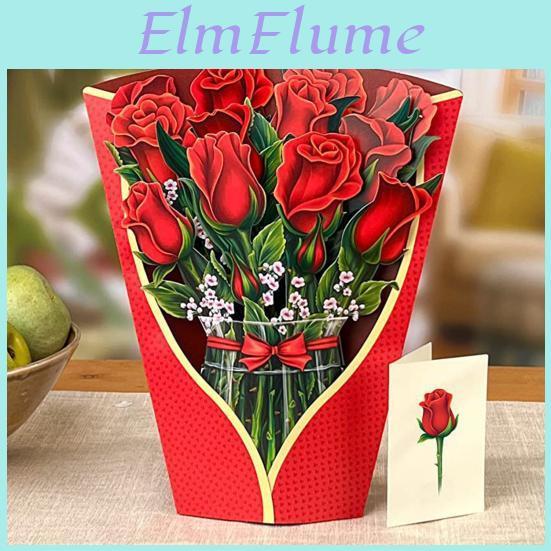 3d Pop Up Flower Bouquet Card Life Size Rosedahliatuliphydrangeacarnation Bouquet Greeting Card For Women Mom Wife Birthday Anniversary Gifts