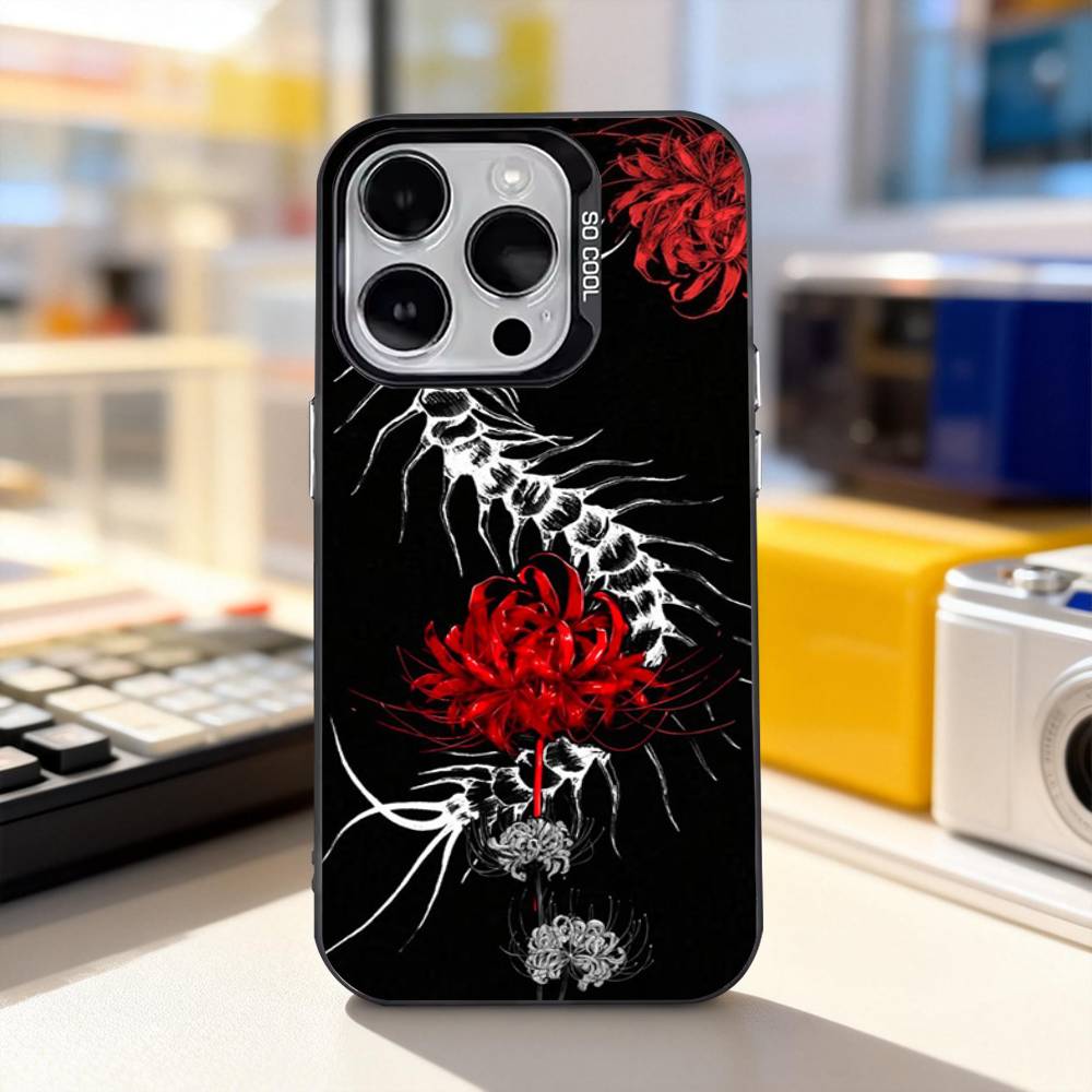 Ghoul Spider L-Lily Tokyo For iPhone 17,16,15,14,13,12,11,Pro,Max,Plus,E,Air,Mini Anti Fall Black Matte Hard Bumper Phone Case