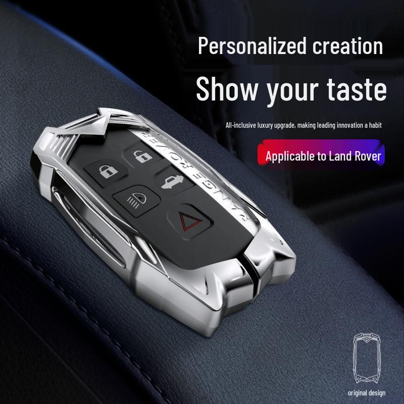 Land Rover Schlüsselhülle: Kompatibel mit Discovery Sport, Range Rover Evoque, Discovery 4, Velar und 5 mit Schlüsselanhänger