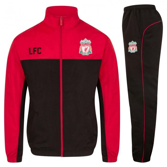 Liverpool FC Mens Crest Two Tone Tracksuit