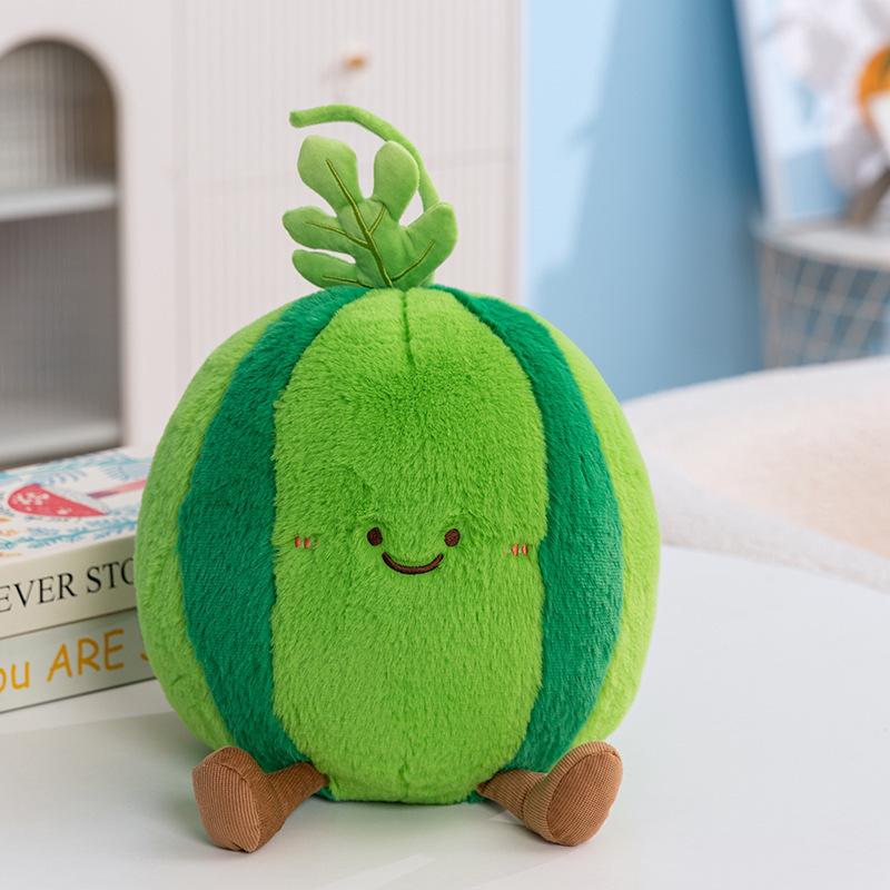 Site Dudu Cute Fruit Pillow Super Soft Plush Doll Strawberry Watermelon Coconut Simulation Pillow
