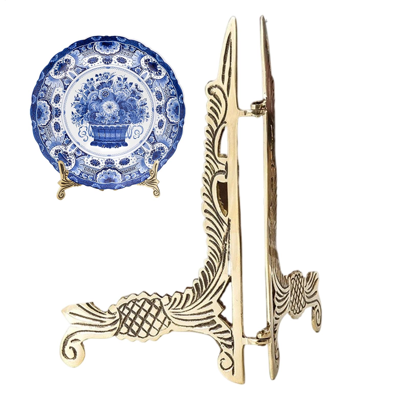 

Brass Easel Exhibition Stand Plate Holders Photo Dish Tabletop Easel Book Stands Display Decoration For Desk Desktop Table CHINA