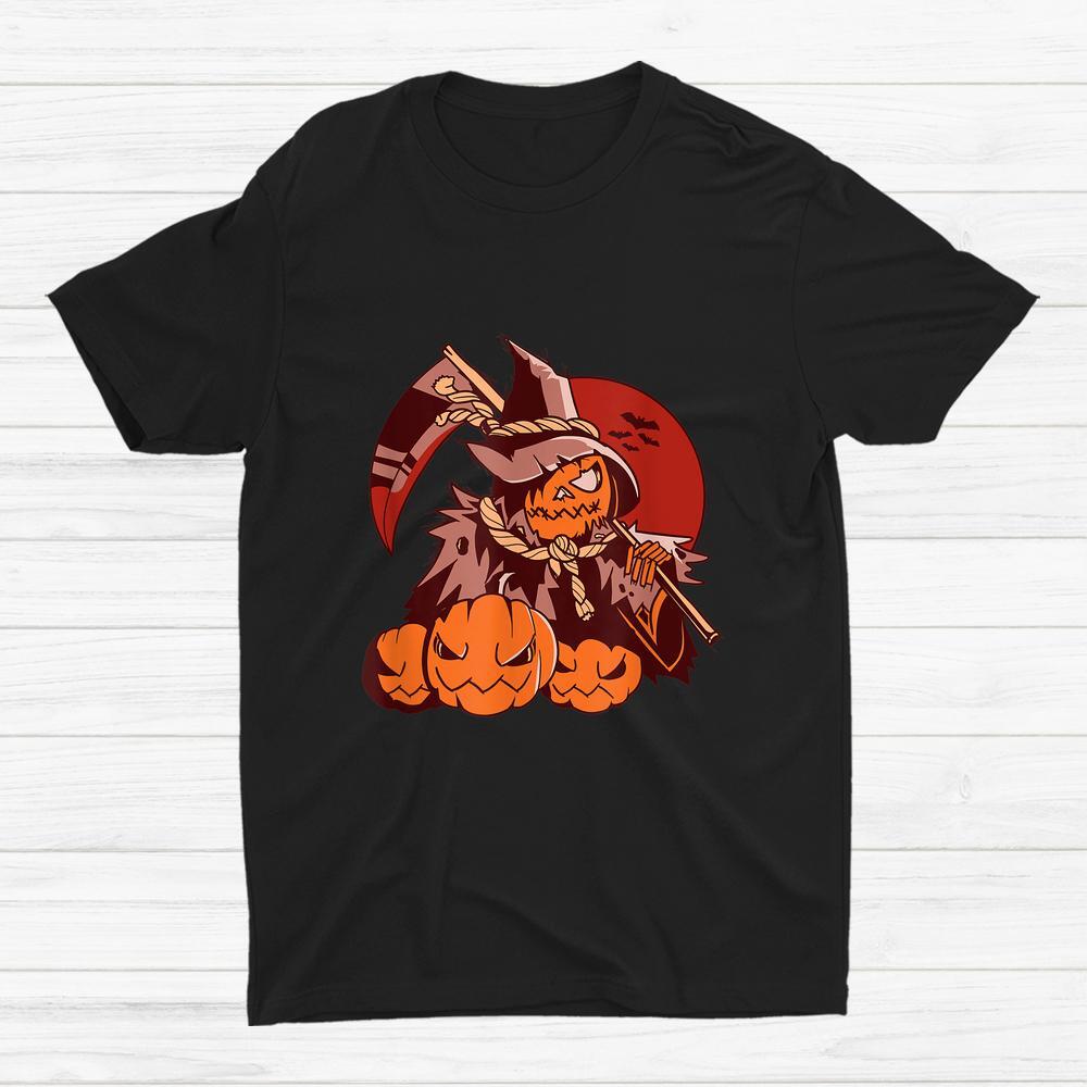 HOT SALE!! Grim Reaper Scarecrow Pumpkin 90S Retro Vintage T-shirt Size S-5XL S