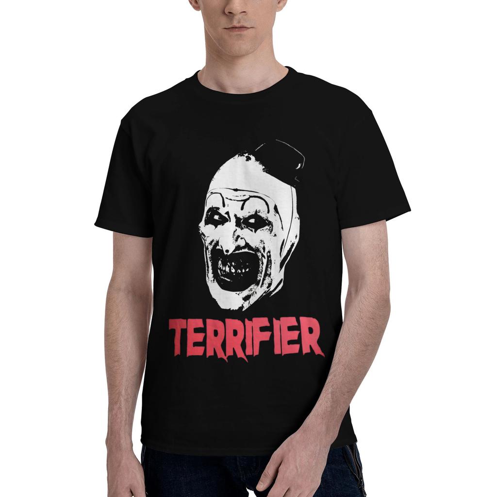 Men Women's T-Shirt Terrifier Art  Cool Cotton Tee Shirt Short Sleeve Horror Movie T Shirts Round Collar Clothes Printed