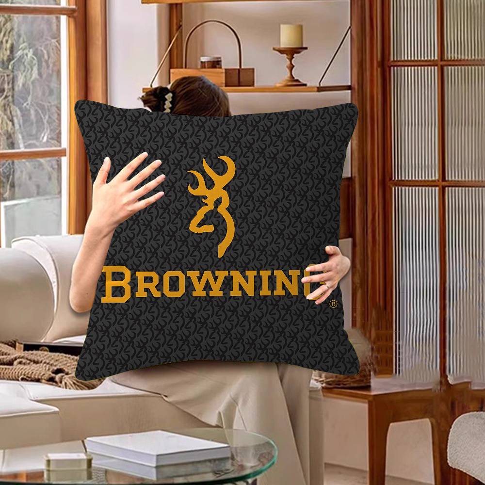 B-Browning Logo Pillow Anime Pillow Sofa Bed Head Pillow Cover Cushion Cover 45x45 Cm Fashion
