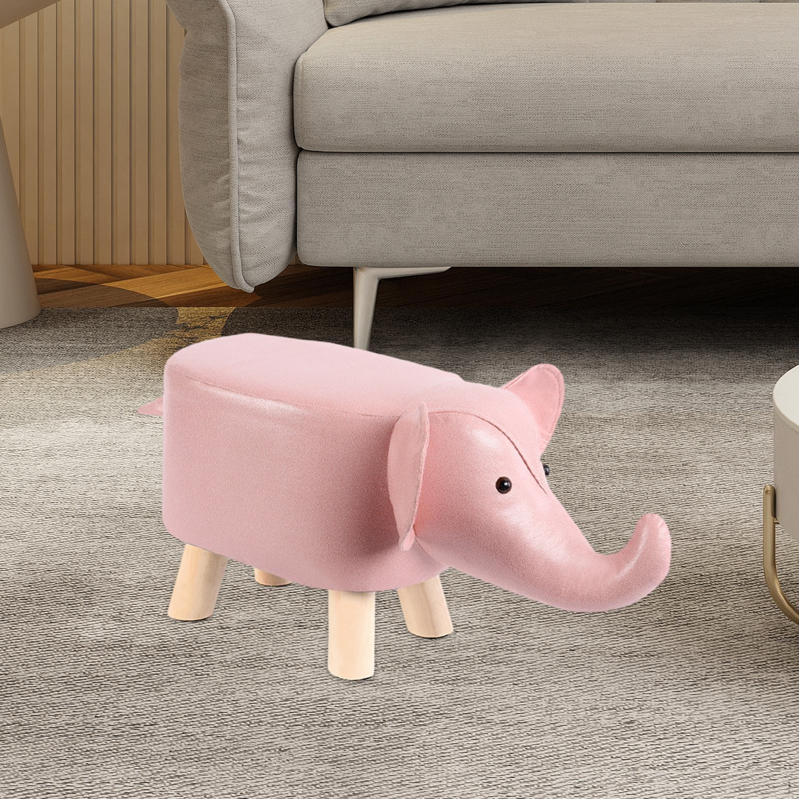 

Очаровательная детская скамеечка-пуфик в виде животного - Уютная скамейка для игровой комнаты или спальни розовый