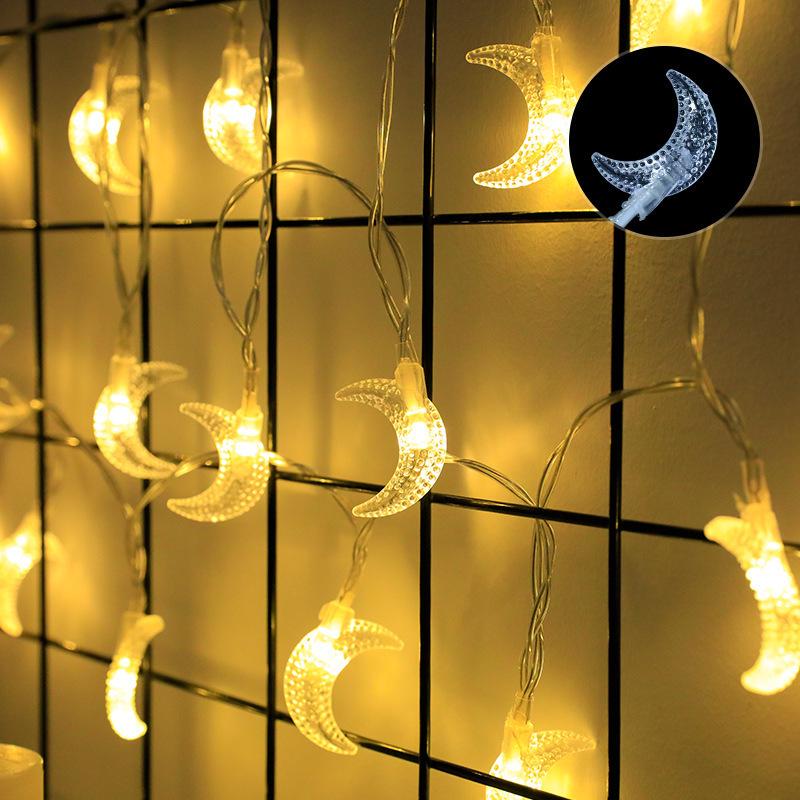 

Battery-Powered LED Curtain Star Lights for Bedroom and Festival Decoration Battery Steady, 1.5m 10 Lights