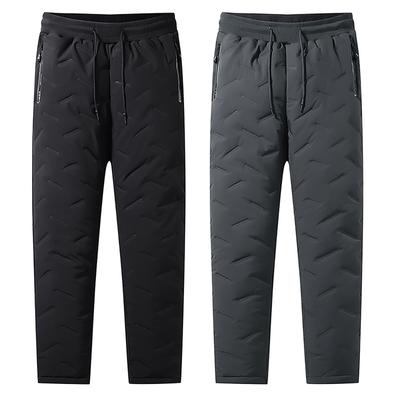 Men's Thermal Fleece Large Size Sweatpants Plush Thickening Cotton-padded Trousers Casual Pants