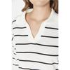 Navy Blue Striped Knitwear Sweater Twoaw22kz0735