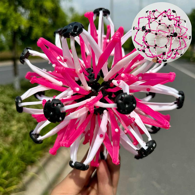 2Pcs Expandable Magic Ball Large Retractable Ball Toy Stress Relief Breathing Ball Colorful Magic Toys Yoga Relaxation Gift