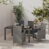 Vidaxl 5-Cz. Garden Furniture Set With Cushions, Pe Rattan, Grey
