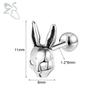 ZS 1 PC Punk Gothic Skull Stud Earring For Men Women Spider Snake Earrings Ear Studs Cartilage Helix Lobe Piercing Jewelry 16G