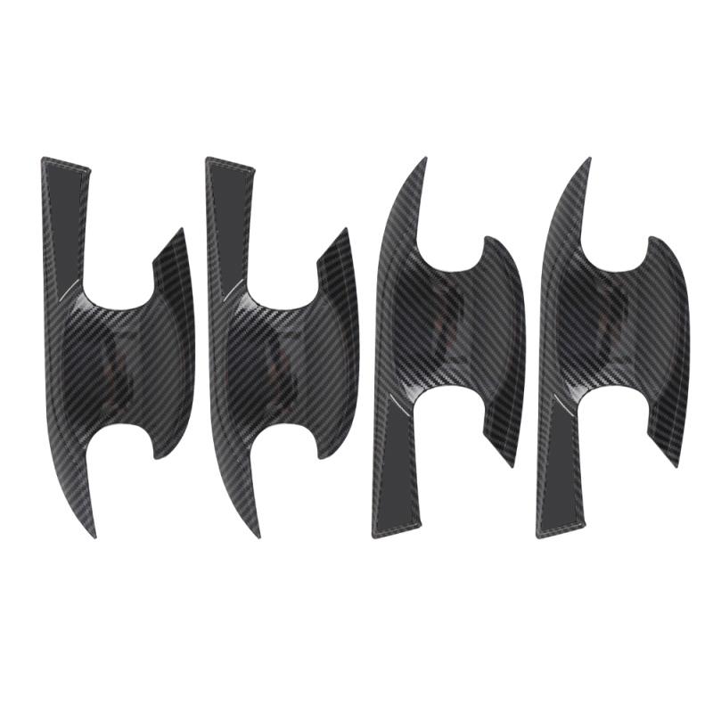 ABS Carbon Fiber Car Door Handle Protective Covers Trim Door Bowl Cover Sticker For Honda Crv CR-V 2017 2018    2022