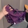 Moonlight Sweet Tea Antibacterial Lace Panties - Summer Thin Sexy Seamless Mesh Thong for Women