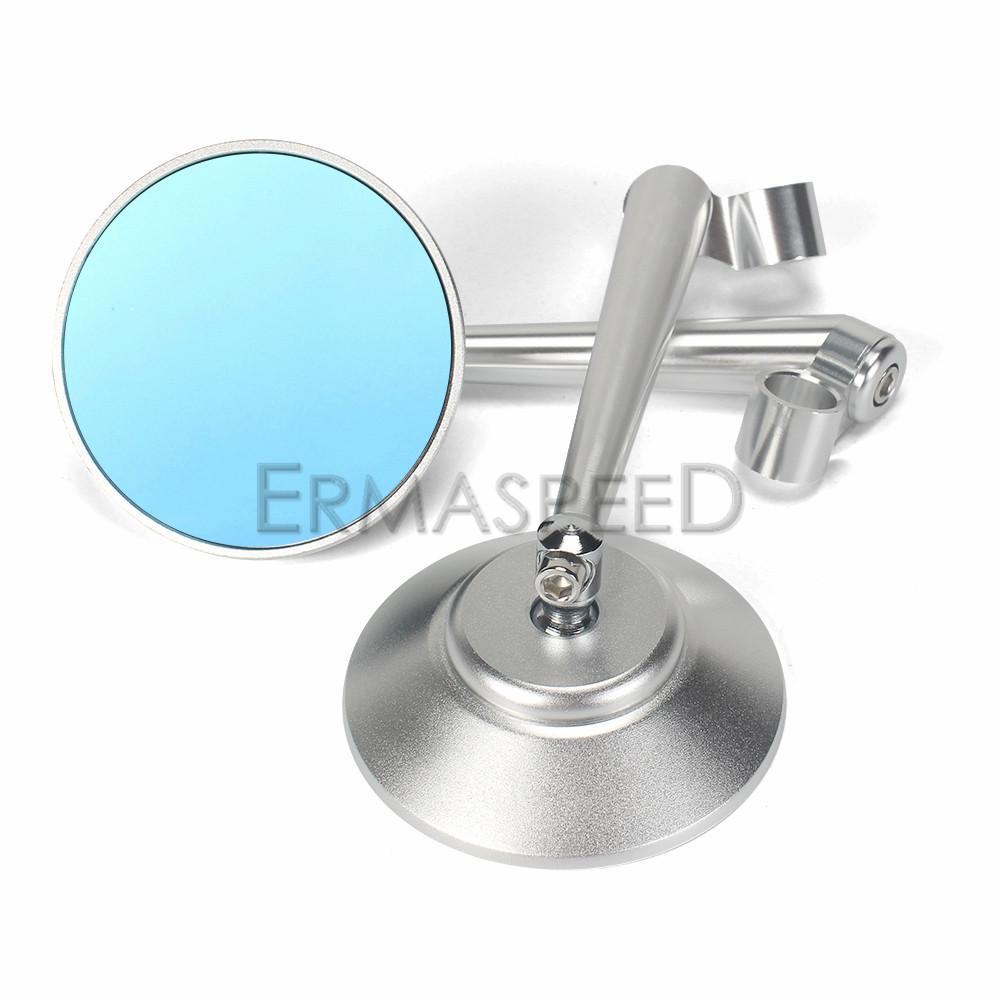 

Круглые зеркала заднего вида для мотоцикла, универсальные 8 мм 10 мм, алюминиевые зеркала на руль с ЧПУ для скутера, круизера, велосипеда