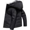 Męska Modna Kurtka Puchowa z Kapturem - Gruba, Ciepła, Luźna Zimowa Kurtka