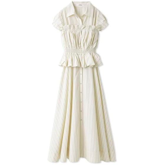 [Sneider] Sustaina Bustier Combination Shirt Dress SWFO242059 Women s