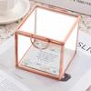 Geometric Flower House Flip-Top Jewelry Storage and Decorative Box with Preserved Flowers