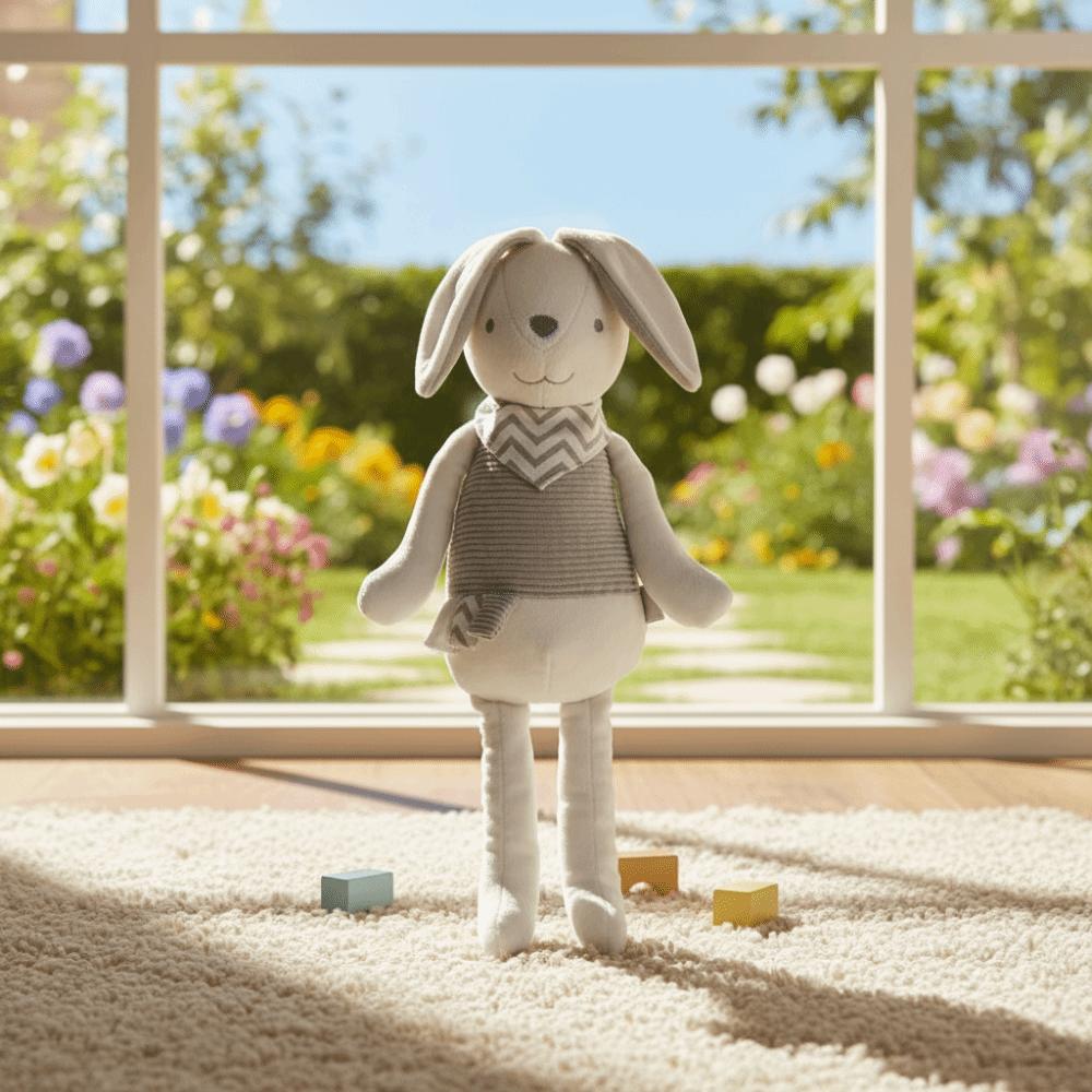 Soft Plush Rabbit Doll Baby Soft Long-Eared Rabbit Bed Doll Plush Toy  Kids Birthday Gift