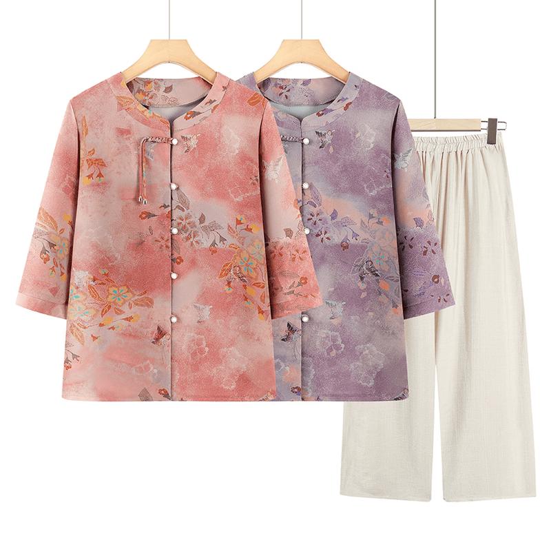 Versatile Tang Style Women s Ensemble 5XL