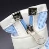 Pet Puppy Teddy Mesh Dragkedja Sneakers Andas Magic Tape Stängning Cat Dog Skor