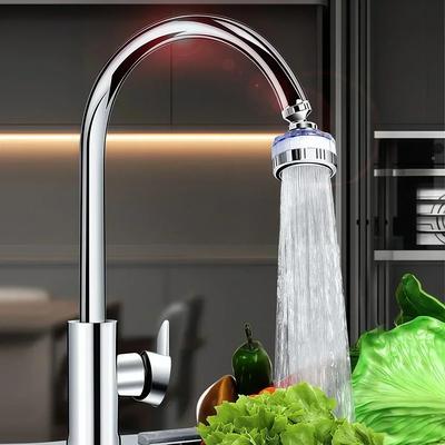 Stainless Steel Kitchen Faucet with 360 Degree Rotation Stream Sprayer Splash Proof Filter Tap Sink Household Accessory Connecto