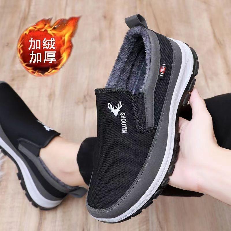 Spring new cloth shoes walking shoes men's casual shoes low-top soft-soled canvas shoes medium and old shoes