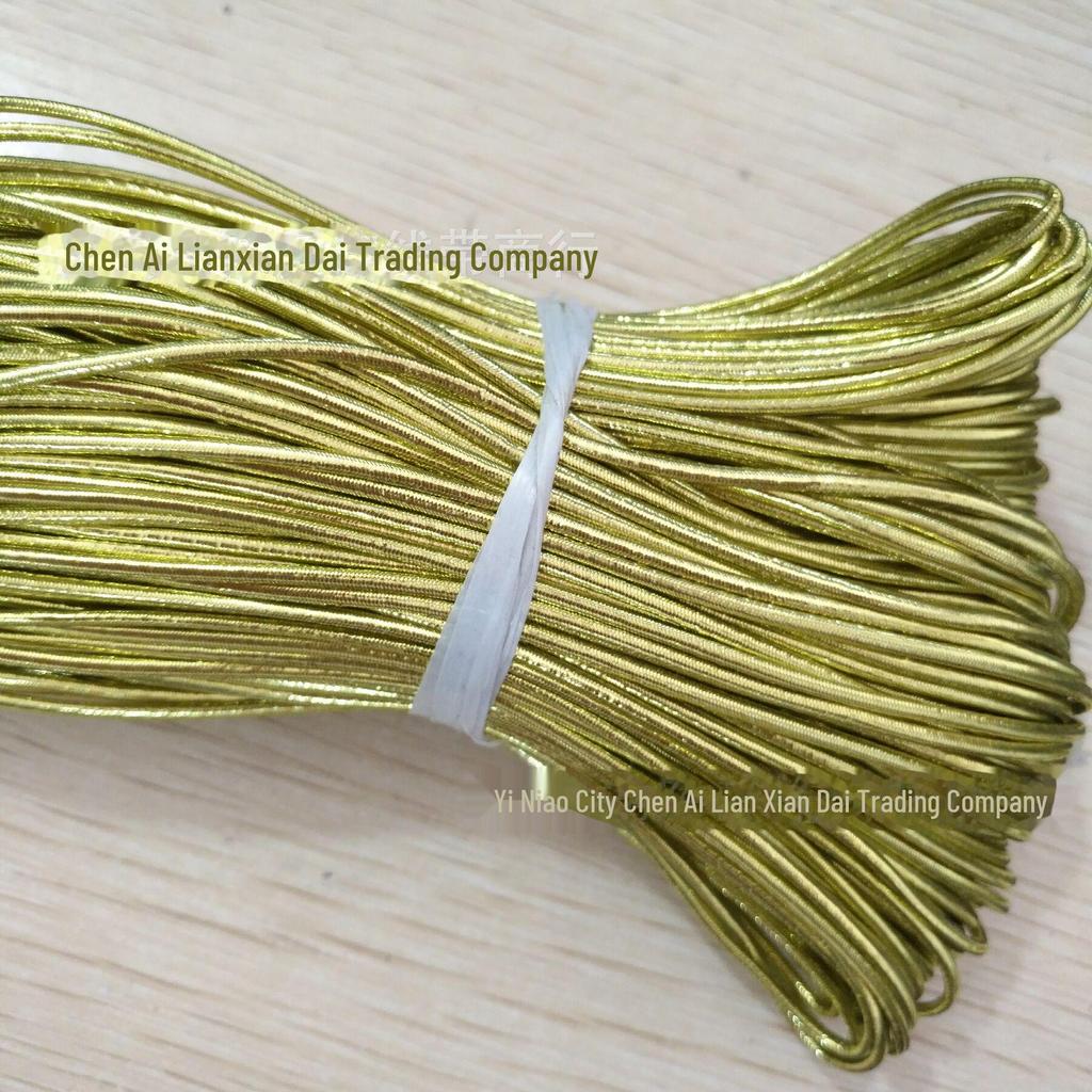 1.5mm Wine Bottle Gift Box Decoration with Gold and Silver Elastic Binding Rope