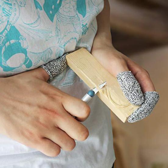 5 Stück Stufe 5 Schnittfest Abriebfest Fingerlinge Daumenschutz für Arbeit Heimwerken