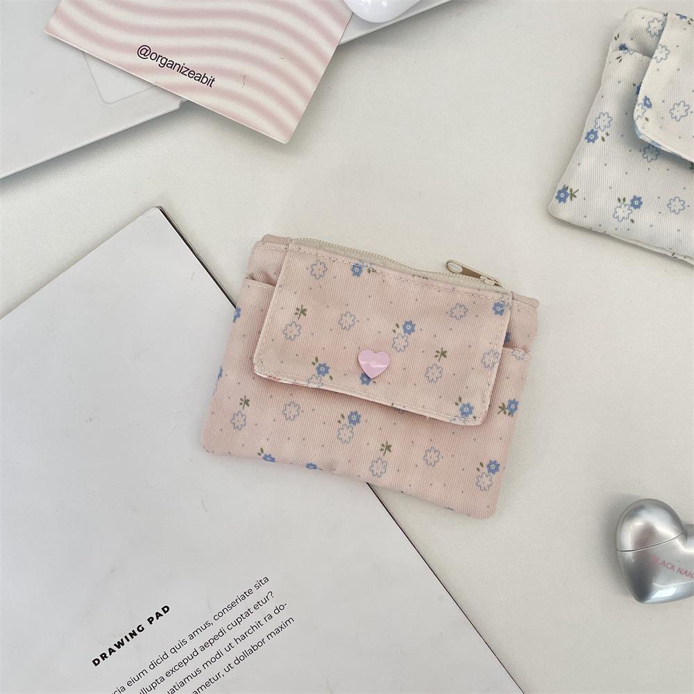 Blumenkartenetui, Ausweiskarte, Bankkartenaufbewahrung, doppellagige Aufbewahrungstasche, Ausweishülle mit großer Kapazität.