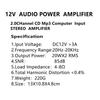 12V Bluetooth 5.0 Stereo Amplifier for Car, Computer, or Desktop: 2-Channel Background Music Power