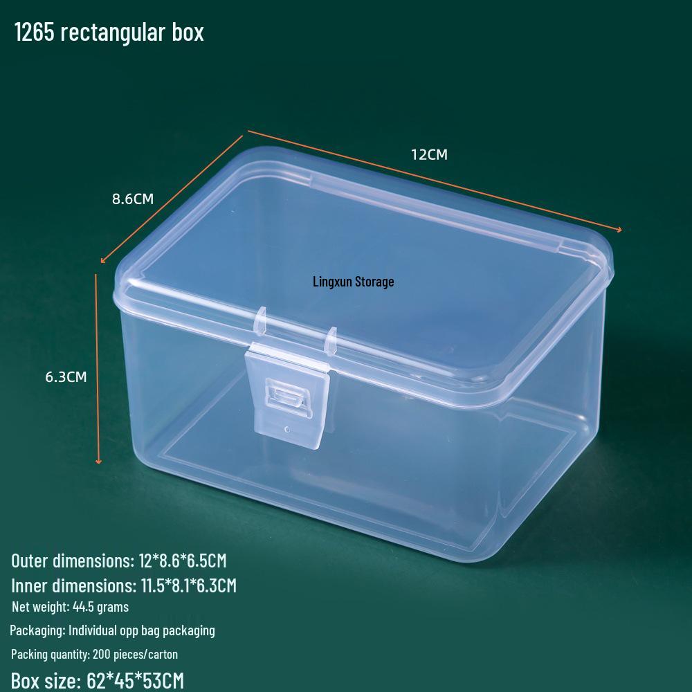 Rectangular Transparent PP Plastic Storage Box for Stationery, Cards, Hardware, Jewelry, and Fishing Gear