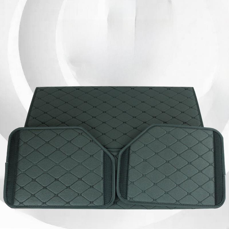Trunk Storage Box: Multifunctional Folding Car Organizer with Logo-Printed Leather