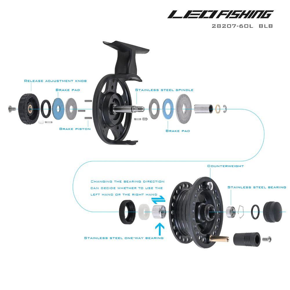 2025 Infällbara Isfiskespön Vinter Kol Isfiske Pennspöde 51cm Spinnfiske Isfiskespö Vinter