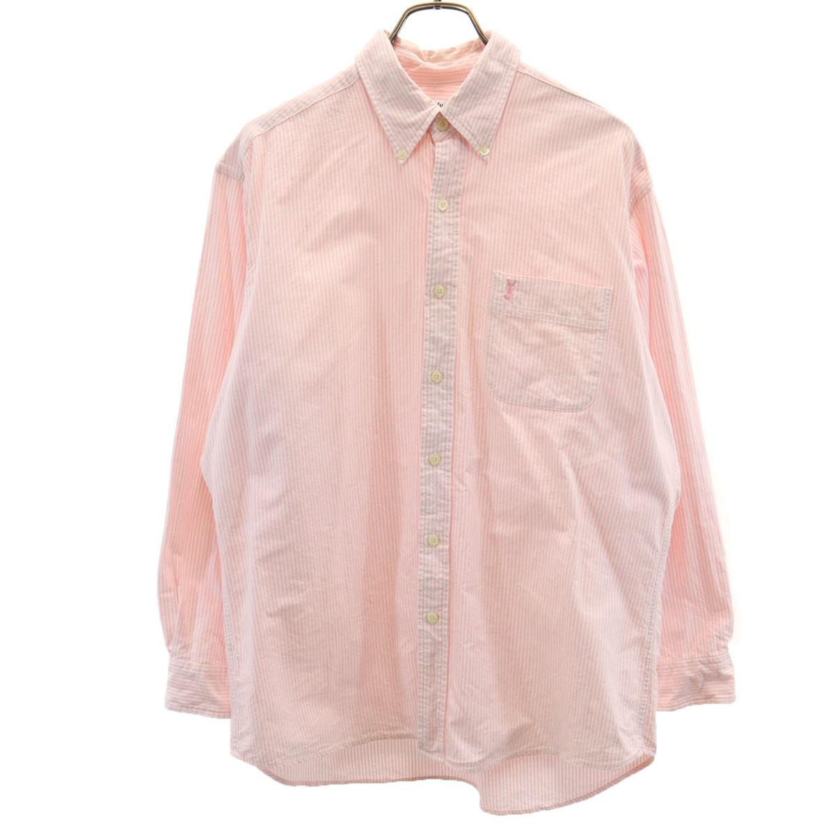 

YVES SAINT LAURENT 90-е Старая рубашка Оксфорд с длинным рукавом на пуговицах, мужская, б/у