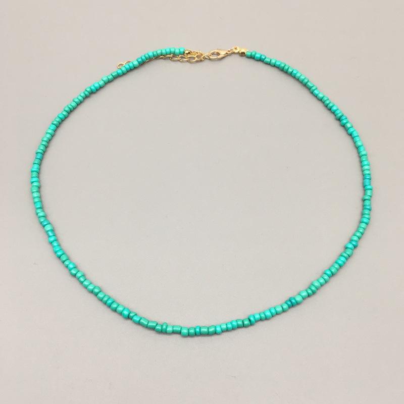 Bohemia Summer Classic Multicolor Rice Bead Chain Pendant Necklace for Women Fashion Charn Beach Collar Jewelry Gift Wholesale