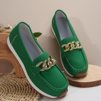 Womens Spring New Classic Solid Color Thick-soled Comfortable Loafers Women's Outdoor Shallow Mouth Slip-on Walking Sports Shoes