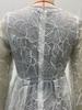 Women's Beaded Lace Embroidery Wedding Evening Gown Party Dress