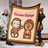 1pc Curious George8 Theme Blanket - Digital Print, Polyester, Cozy for All Seasons, Perfect for Outdoor, and Travel