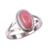 Naturalny Kamień Rodochrozytowy Ręcznie Robiony Pierścionek z Solidnego Srebra Próby 925 S.9 D0p66