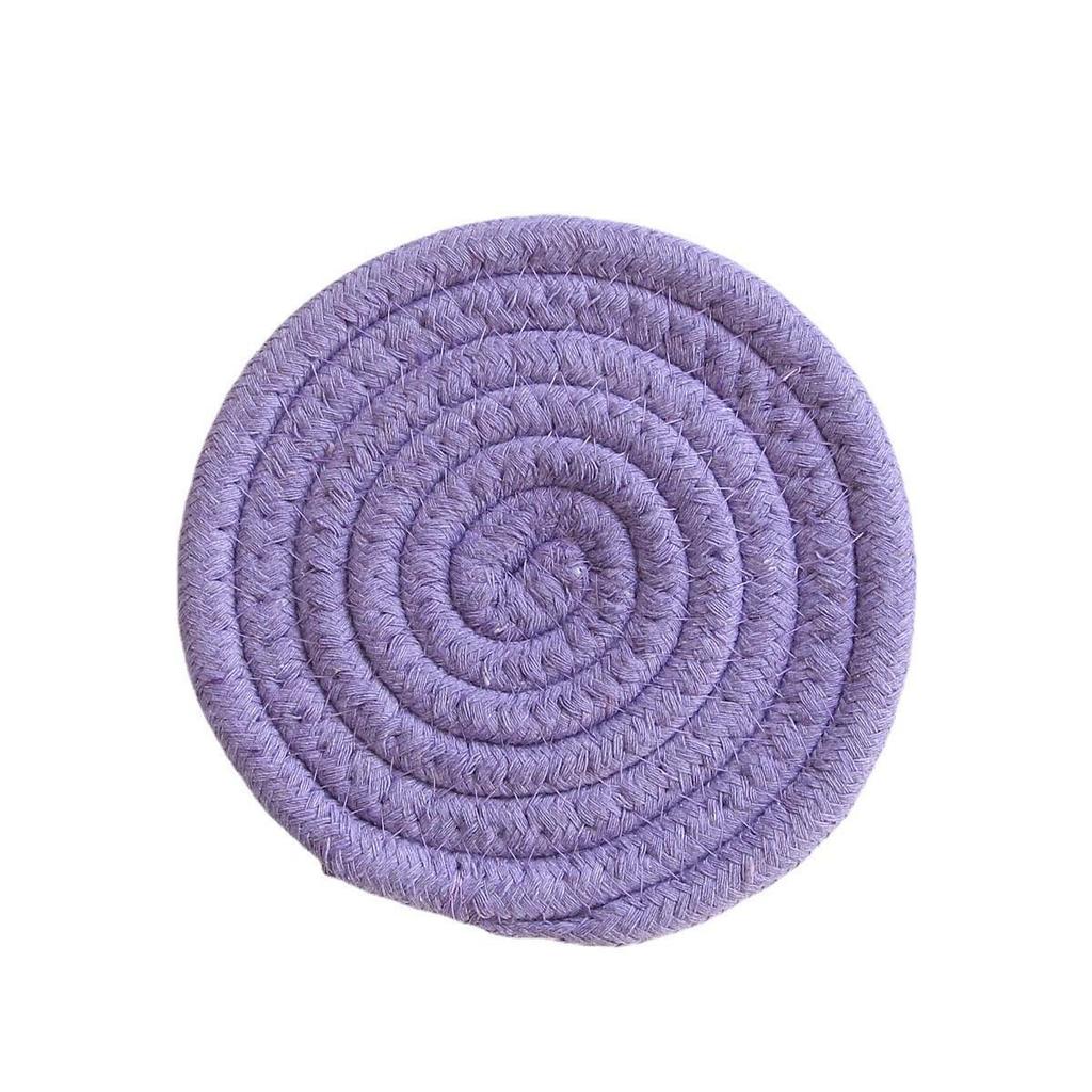 Handmade Nordic Style Heat-Resistant Cotton Rope Coasters – Thick Woven Placemats