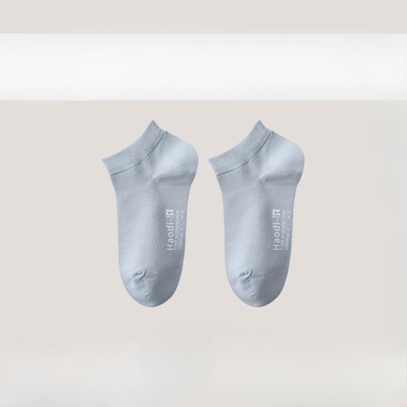 Pure Cotton Men's Short Socks for Spring and Summer, Anti-slip, Anti-pilling, Non-dropping, Boat Socks, Sweat-absorbing and Breathable Short Socks