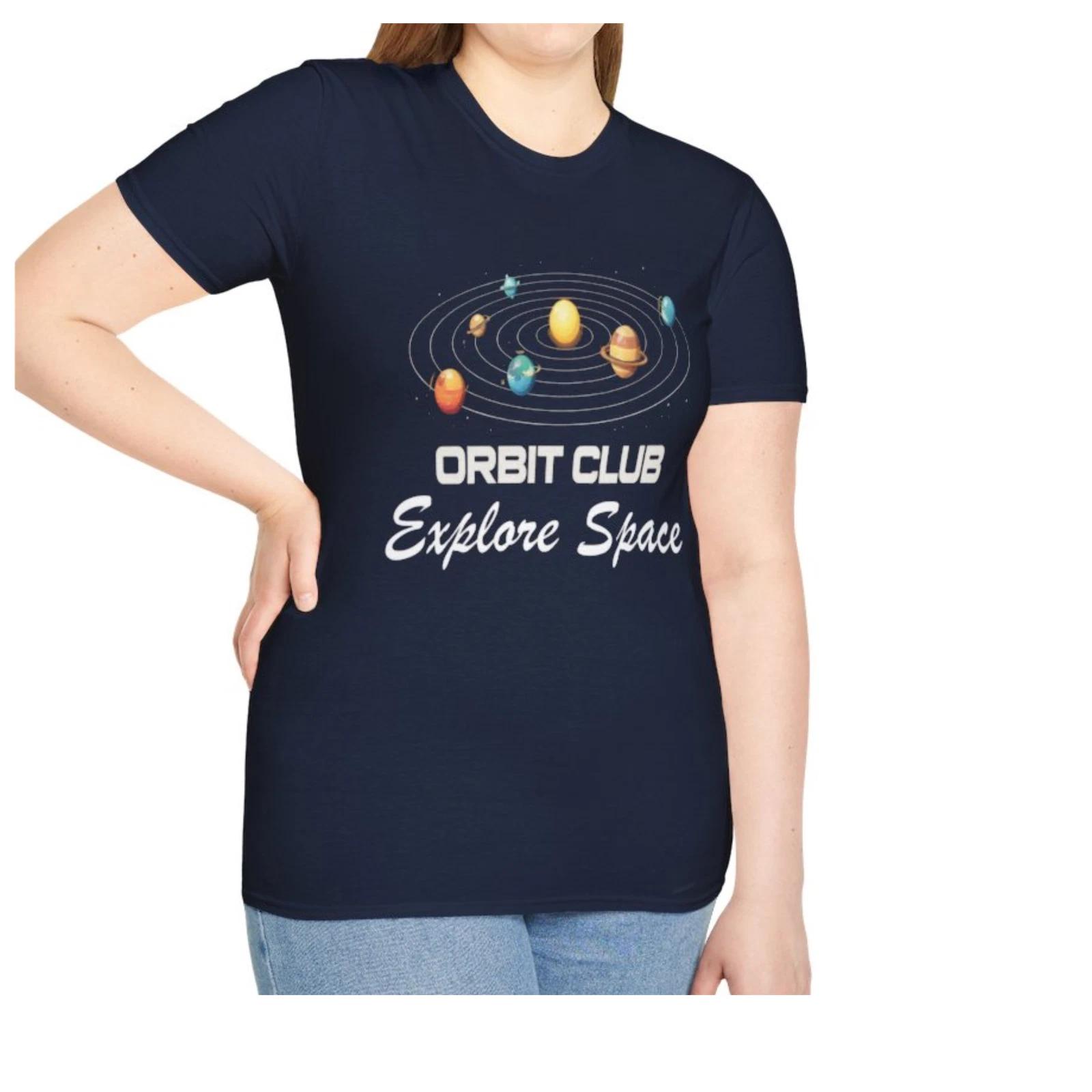 Orbit Club Unisex Explore Space Planets Orbitting in Space Softstyle T-Shirt 2XL