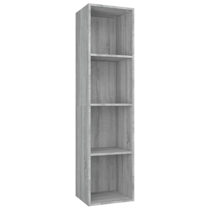VidaXL Bookcase-TV Stand Sonoma Grey 36x30x143 Cm 815247