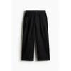 H M Twill Pants Loose Fit Black