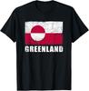 Greenland Flag Design Grunge Country Flag Greenland T-Shirt Unisex T-Shirt