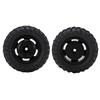 2pcs set 55mm Metal Wheel Rims Tires Set for AXIAL SCX24 1 24 RC Car Wheel Rim Rubber TyreBlack