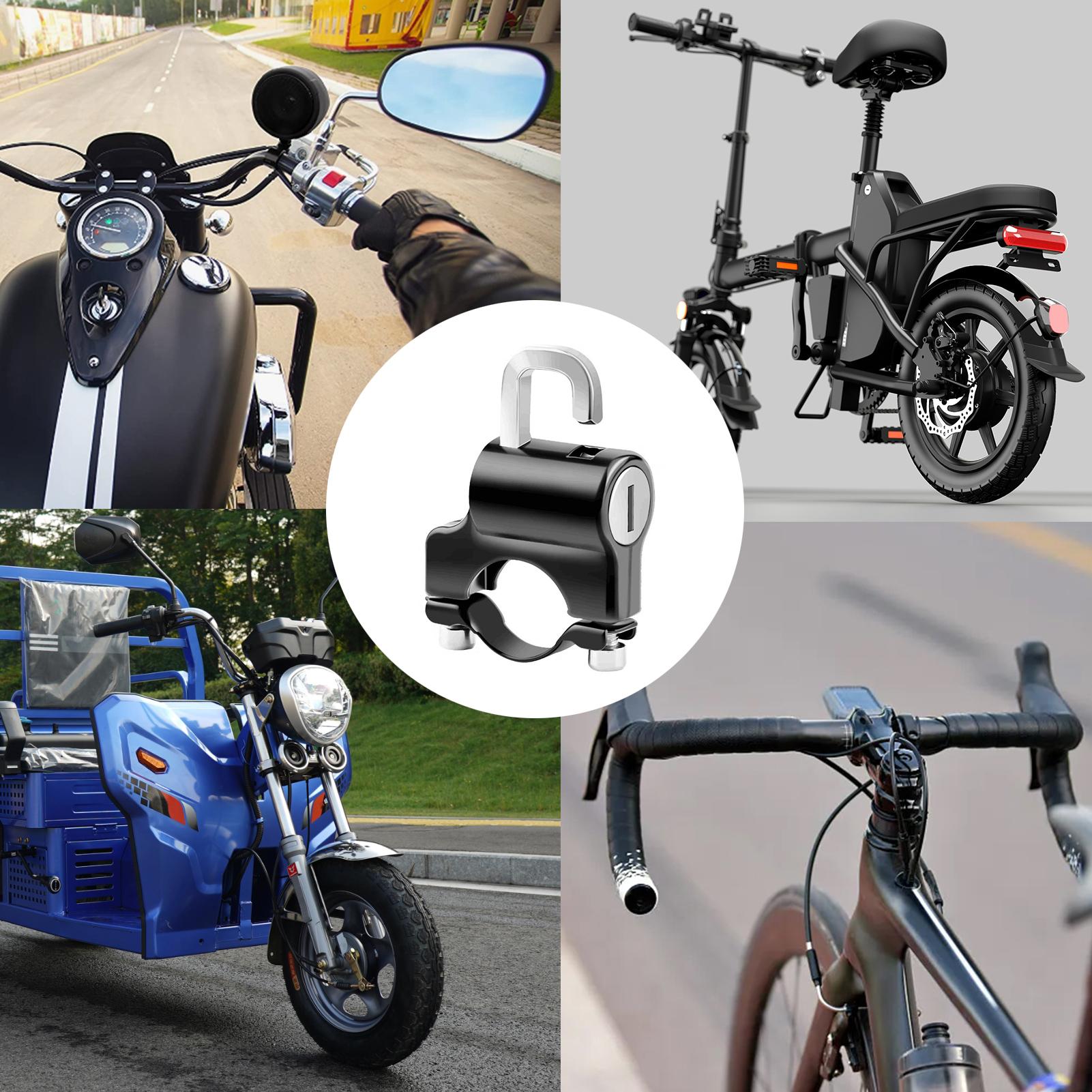 Motorcycle Helmet Locks Anti Theft Heavy Duty Security Combo Aluminum Alloy Anti Theft Universal Motorcycle Helmet Lock With 2 CN