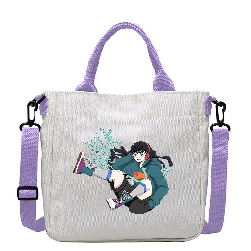 Japanische Cartoon-Comics Demon Slayer: Kimetsu no Yaiba - Muichiro Tokito Bedruckte Canvas-Tasche 7547