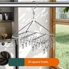 1pc Stainless Steel Clothesline with Multiple Clips, Clothesline with Underwear Rack, Sock Rack, Baby Multi-Functional Windproof Drying and Storage